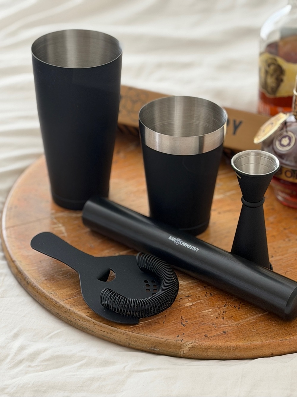 Barchemistry Matte Black Barware Cocktail Shaker Set